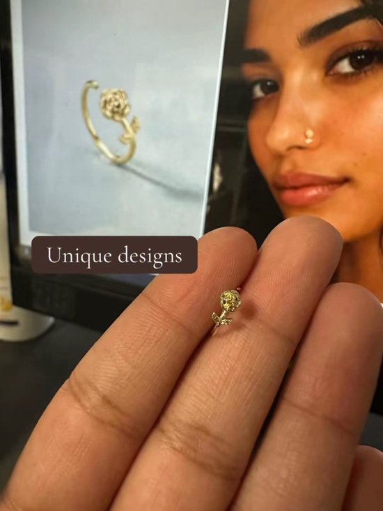 Jewelry | Gold And Silver Rose Nose Rings Specify Which One You Want ...